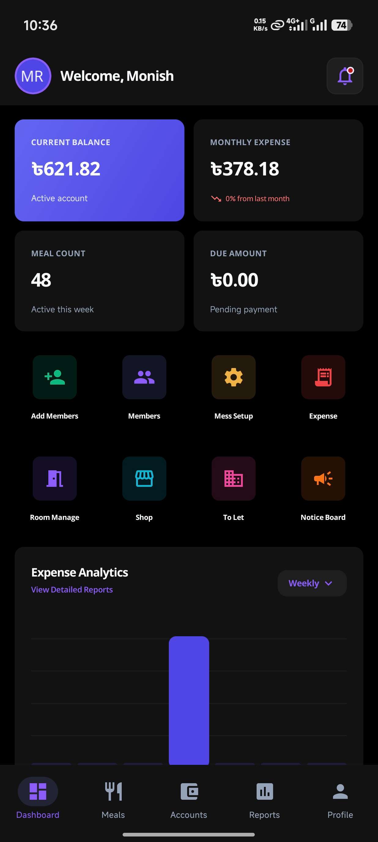 MessBuddy App Screenshot